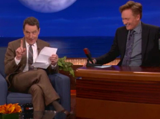 Bryan Cranston, Aaron Paul, Conan O'Brien Bryan Cranston, Aaron Paul, Conan O'Brien